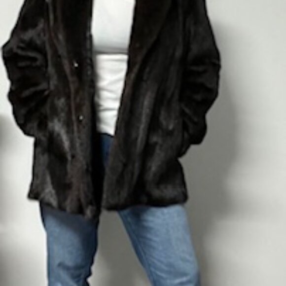Henig Fur Mink Jacket with shawl collar - Picture 2 of 7